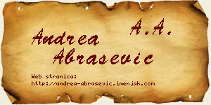 Andrea Abrašević vizit kartica